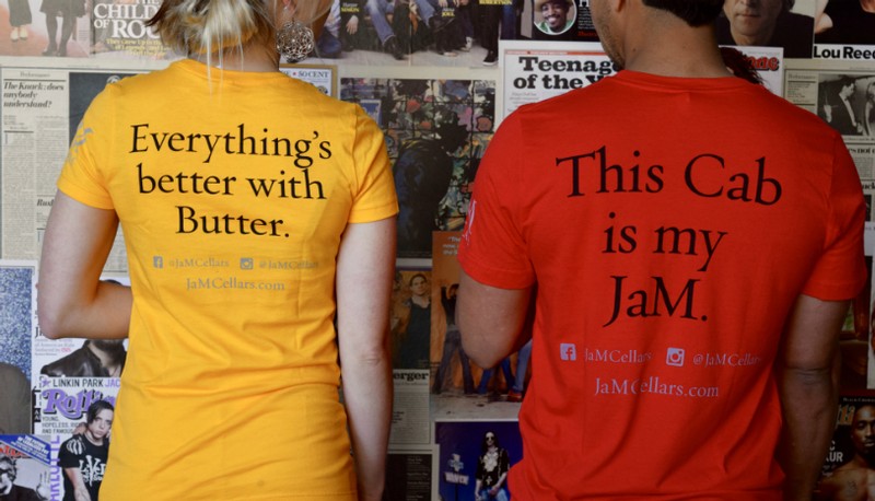 Yellow t-shirt and red t-shirt