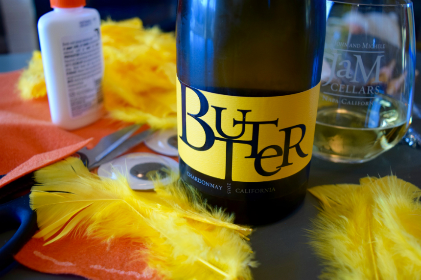 Closeup of a bottle of JaM Cellars Butter wine
