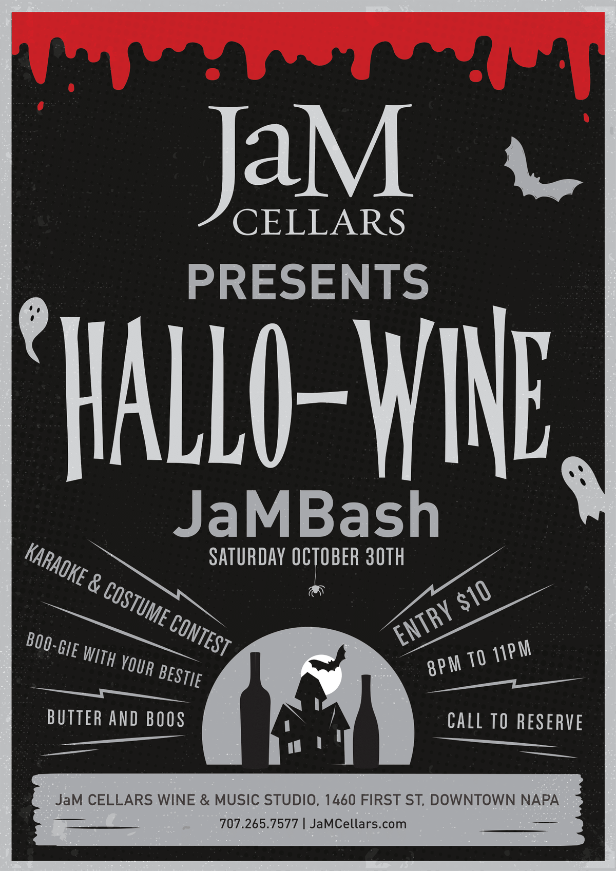 Hallo-wine JaM poster